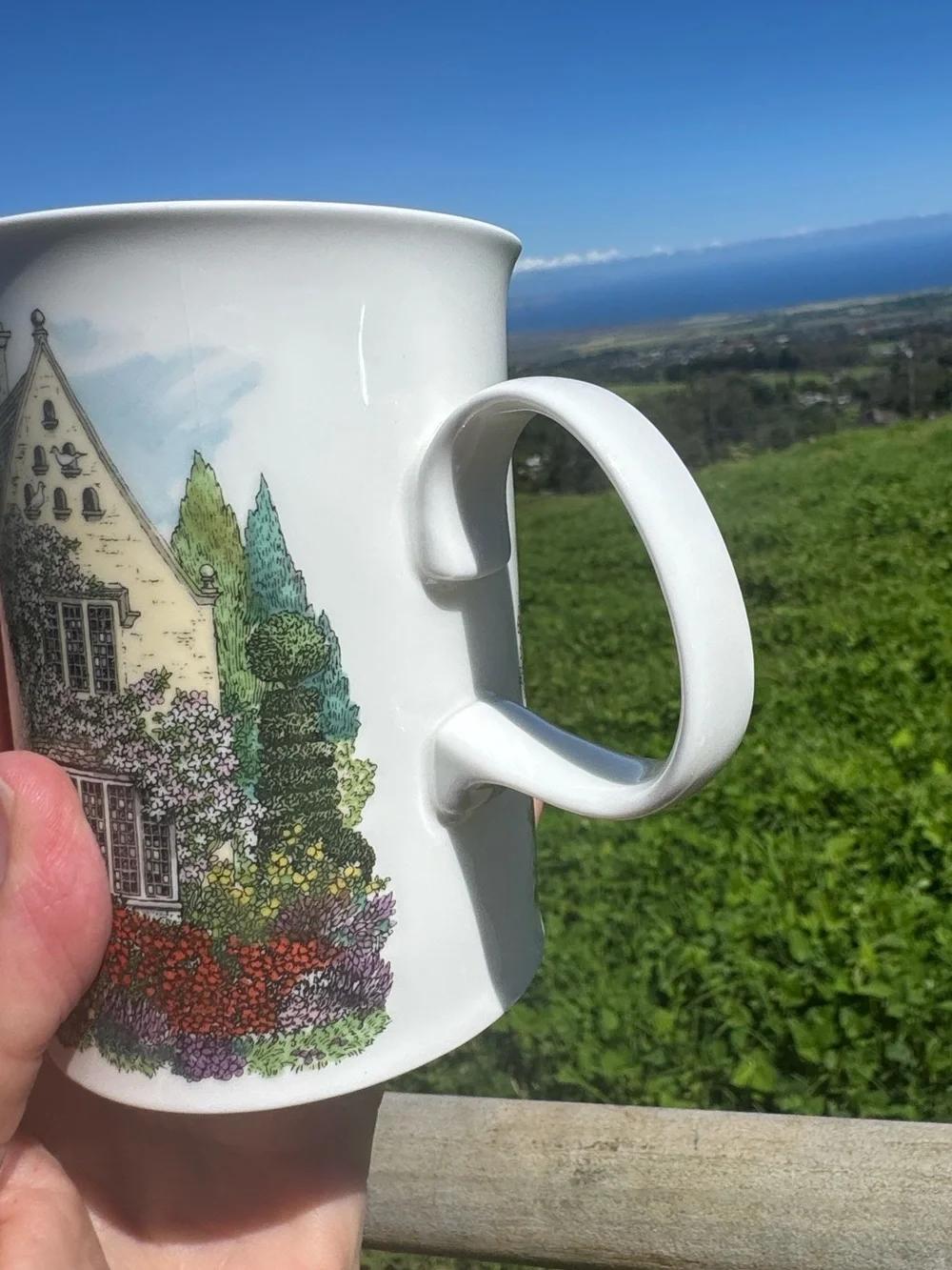 Dunoon Village Greens Fine China Coffee Tea Mug Sue Scullard England Cottage